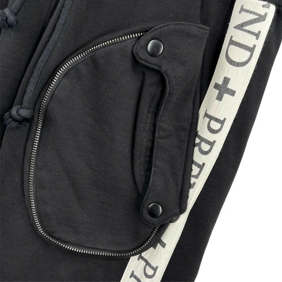 Profound Aesthetic Mens jogging PRFND Tape Track Sweatpants Black small - Picture 11 of 13